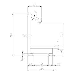 EAN 2770030185890 Aliuminio profilis C1268-02