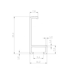 Aluminum moulding C72-02