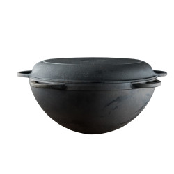 Casserole-cauldron 12L with cast-iron skillet lid K12LP